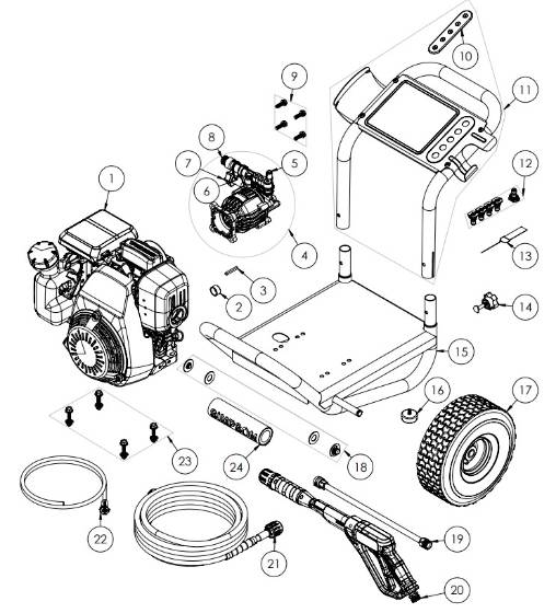 MS60921-S Pressure Washer Parts