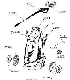 EARTHWISE, PW18502 Parts