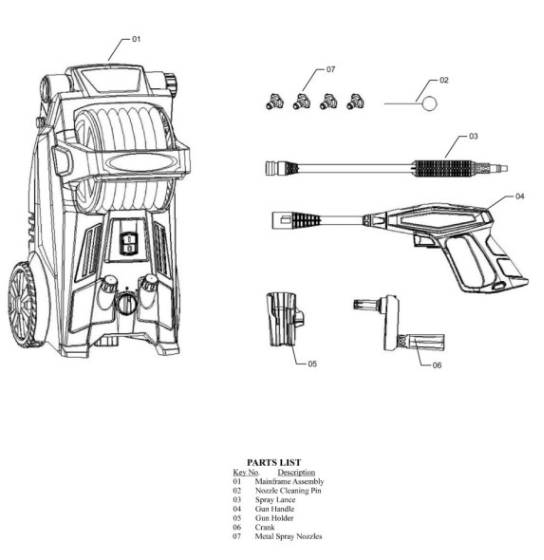 EARTHWISE, PW18503 Parts