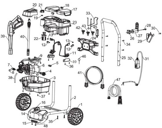 GREENWORKS, PW18HYB Parts