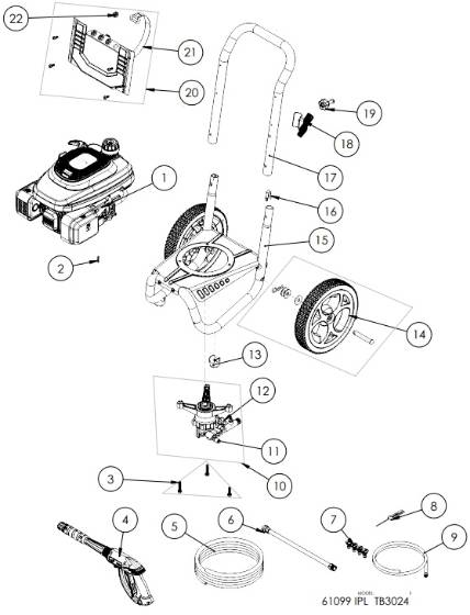 TROY-BILT, TB3024 61099 Parts